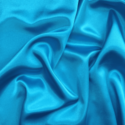 Ткань Атлас-сатин (Ширина 150см), цвет Голубой (на отрез) УЦЕНКА в Рузе