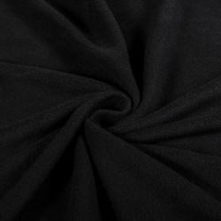 Ткань Флис Односторонний 180 гр/м2 (Ширина 150см), цвет Черный (на отрез) в Рузе
