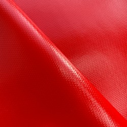 Ткань ПВХ 600 гр/м2 плотная (Ширина 1,5м), цвет Красный (на отрез) в Рузе