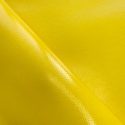 Ткань ПВХ 600 гр/м2 плотная (Ширина 1,5м), цвет Жёлтый (на отрез) в Рузе