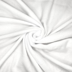 Ткань Флис Односторонний 130 гр/м2 (Ширина 150см), цвет Белый (на отрез) в Рузе