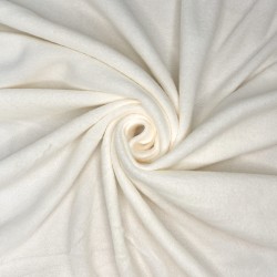 Ткань Флис Односторонний 130 гр/м2 (Ширина 150см), цвет Кремовый (на отрез) в Рузе
