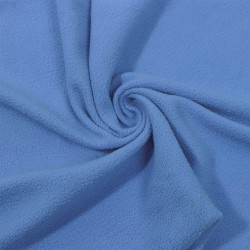 Ткань Флис Односторонний 130 гр/м2 (Ширина 150см), цвет Голубой (на отрез) в Рузе