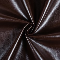 Ткань Дерматин (Кожзам) для мебели (Ширина 138см), цвет Темно-Коричневый (на отрез) в Рузе
