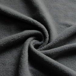 Ткань Флис Односторонний 130 гр/м2, цвет Серый (на отрез)  в Рузе