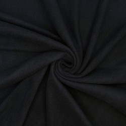 Ткань Флис Односторонний 130 гр/м2 (Ширина 150см), цвет Черный (на отрез) в Рузе