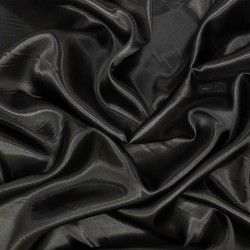 Ткань Атлас-сатин (Ширина 150см), цвет Черный (на отрез) в Рузе