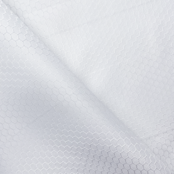 Ткань Oxford 300D PU Рип-Стоп СОТЫ, цвет Белый (на отрез) в Рузе