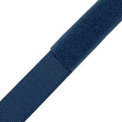Контактная лента 25мм цвет Синий (велькро-липучка, на отрез)  в Рузе