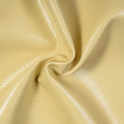 Ткань Дерматин (Кожзам) для мебели (Ширина 138см), цвет Кремовый (на отрез) в Рузе