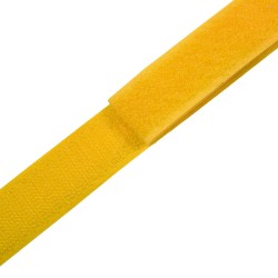 Контактная лента 25мм цвет Жёлтый (велькро-липучка, на отрез) в Рузе