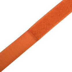 Контактная лента 25мм цвет Оранжевый (велькро-липучка, на отрез) в Рузе