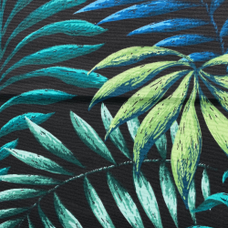 Интерьерная ткань Дак (DUCK) (ширина 1,8м), принт &quot;Тропические листья&quot; (на отрез) в Рузе