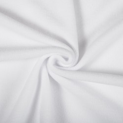 Ткань Флис Односторонний 180 гр/м2 (Ширина 150см), цвет Белый (на отрез) в Рузе