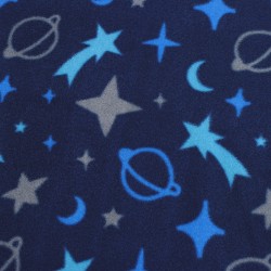 Ткань Флис Двусторонний 240 гр/м2 (Ширина 150см), синий космос в Рузе