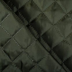 Стеганая подкладочная ткань с синтепоном (100гр/м2) (Ширина 150см), цвет Хаки (на отрез) в Рузе